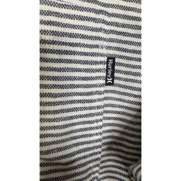 NWT Hurley Small Mens Striped Organic Cotton Flannel Shirt - Picture 4 of 16